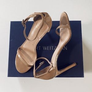 Stuart Weitzman Nudist Patent Leather Sandals